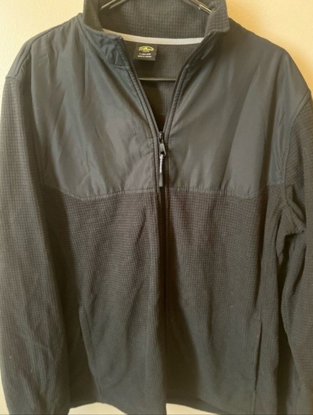 Men's Black Athletic Jacket Half-Zip Performance Jacket